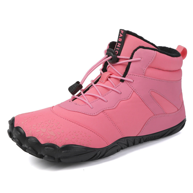 Waterproof Boots Winter Fleece-lined Waterproof Cotton-padded Shoes Five-finger Snow Boots