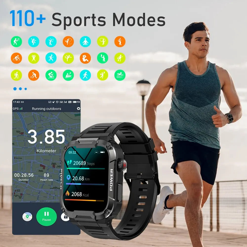 Outdoor Military Smart Watch Men - sumet.shop