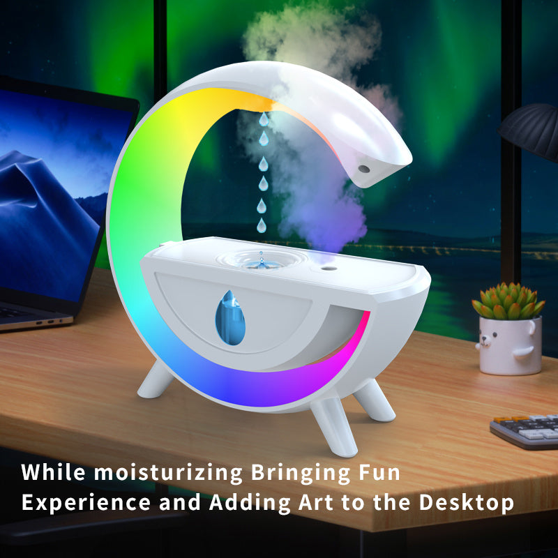 Anti-gravity Humidifier Water Drop RGB Desk LED Night Light