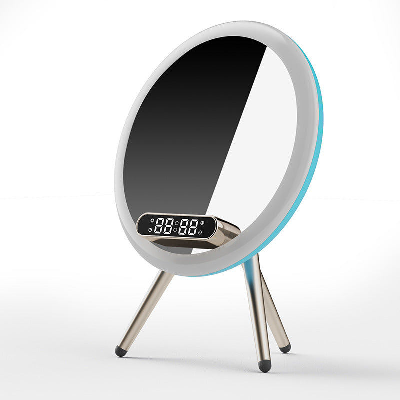 Wireless Charger Digital Clock Time USB LED Mirror Alarm Clock