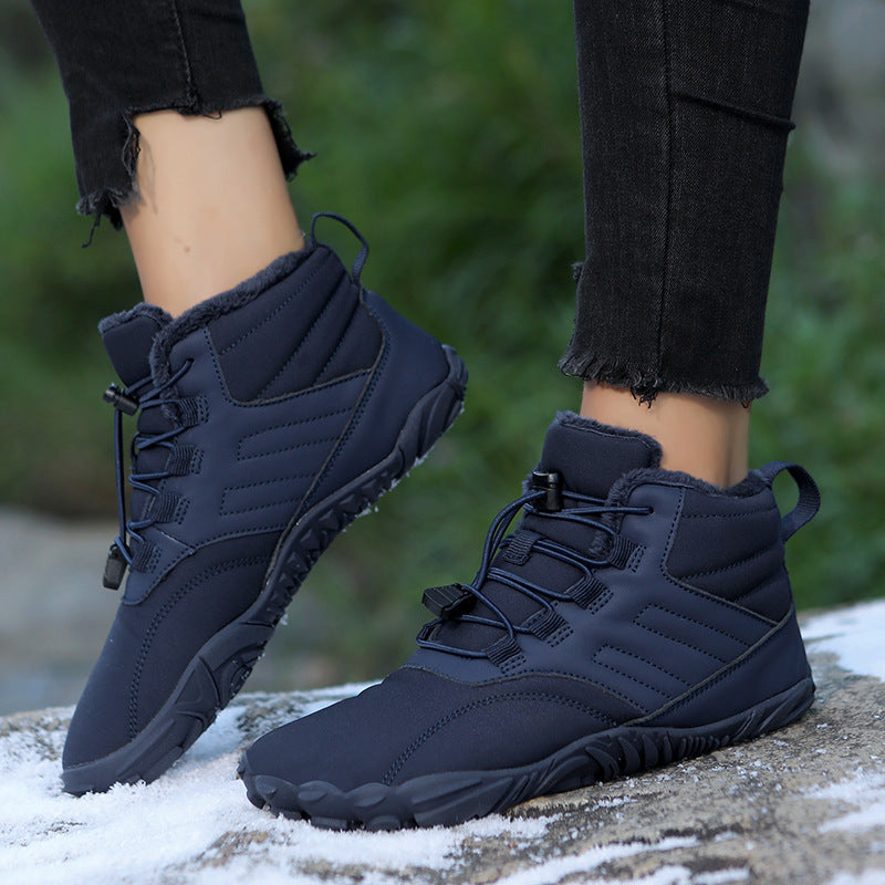 Boots Wear-resistant Outdoor Sports Cotton Shoes For Men And Women Winter Warm Slip-on Boots Wear-resistant Anti-ski Thickened Shoes Couple