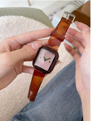 Watch Brown Transparent Suitable For Iwatch Watch Strap