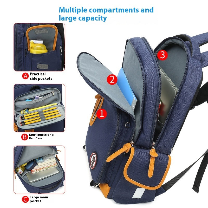 Waterproof Student Schoolbag And Hard-wearing Student Schoolbag