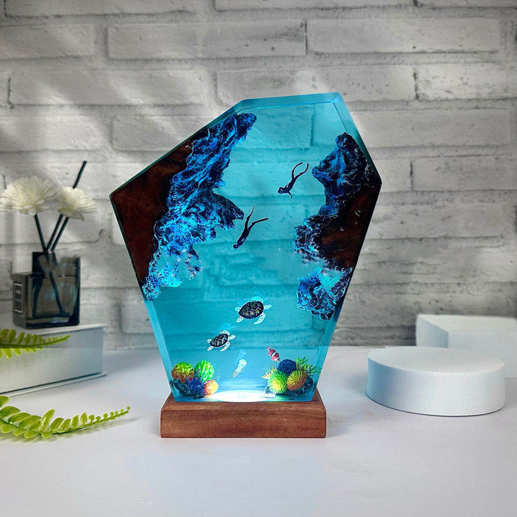 Night Lamp Submarine Coral Reef Turtle Small Night Lamp