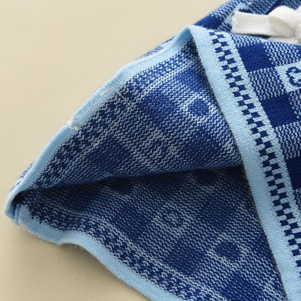 Two-piece Suit Girl Sweater Classic Style Plaid Knitted Cardigan Bow Hip Skirt Two-piece Suit Girl Sweater