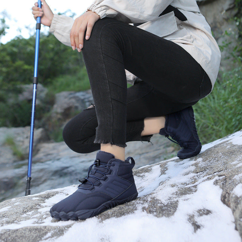 Boots Wear-resistant Outdoor Sports Cotton Shoes For Men And Women Winter Warm Slip-on Boots Wear-resistant Anti-ski Thickened Shoes Couple