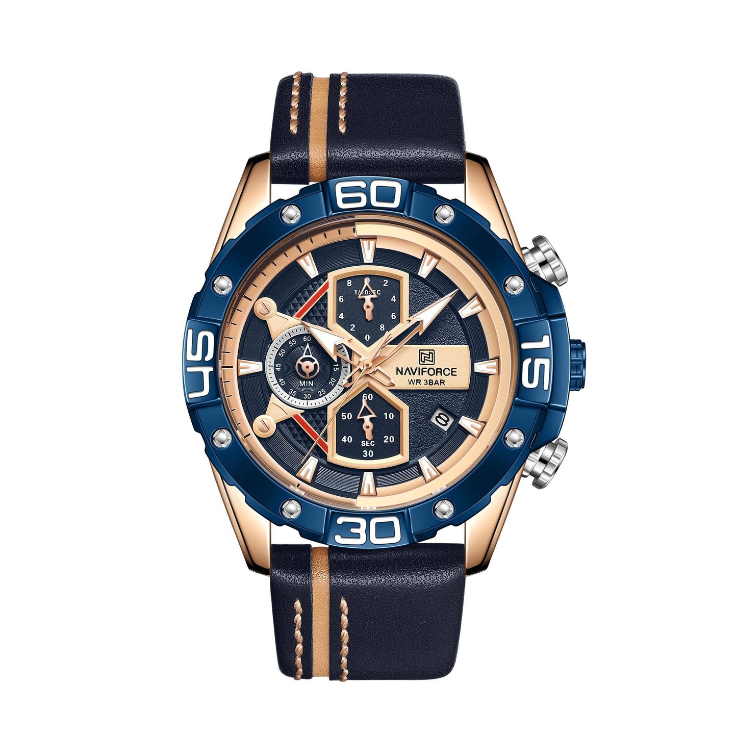 Fashion Skeleton Three-eye Personality Waterproof Watch For Men - sumet.shop