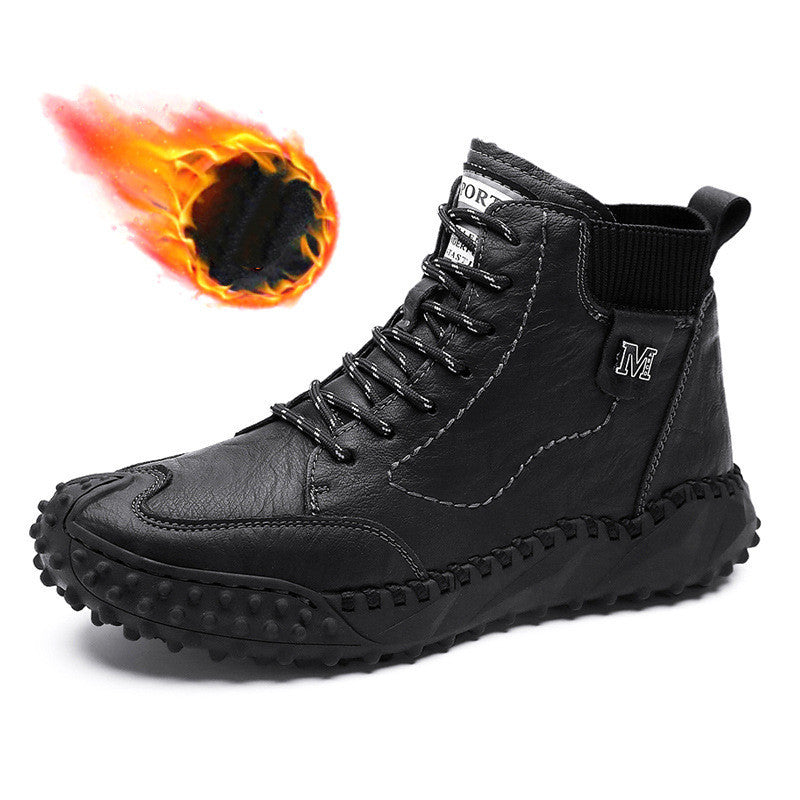 Cotton Sneaker Shoes Cotton Boots Men's Large Size Cotton Shoes Men's Plus Velvet High Top