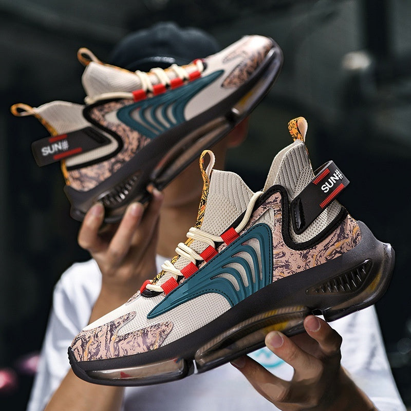 Sports Shoes Men's New Fashionable Sports Shoes Breathable Casual Trend Fly Woven Mesh