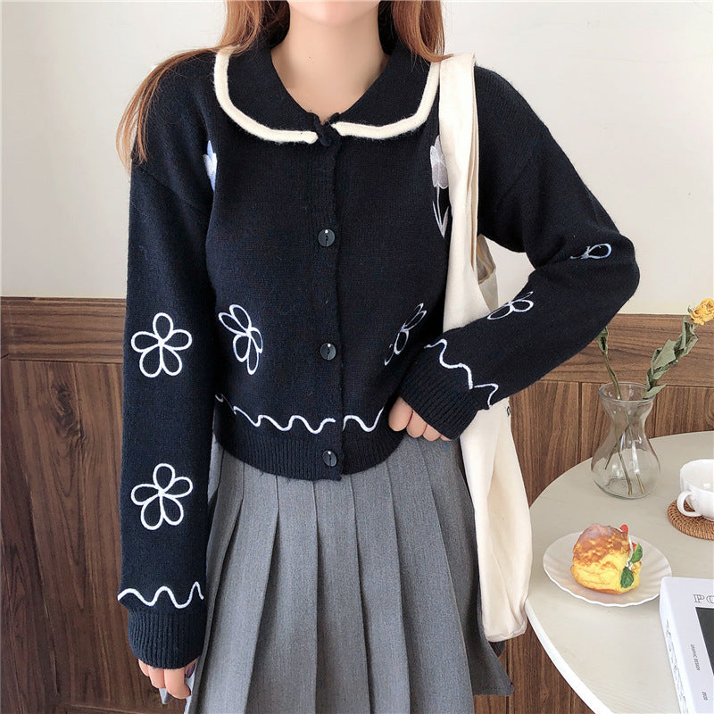 Autumn And Winter Fashion All Match Short Knitted Cardigan Sweater