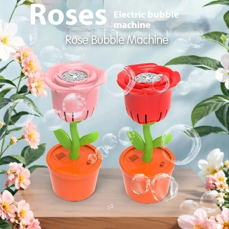 Sunflower Automatic Bubble Machine Potted Charging Automatic Bubble Machine