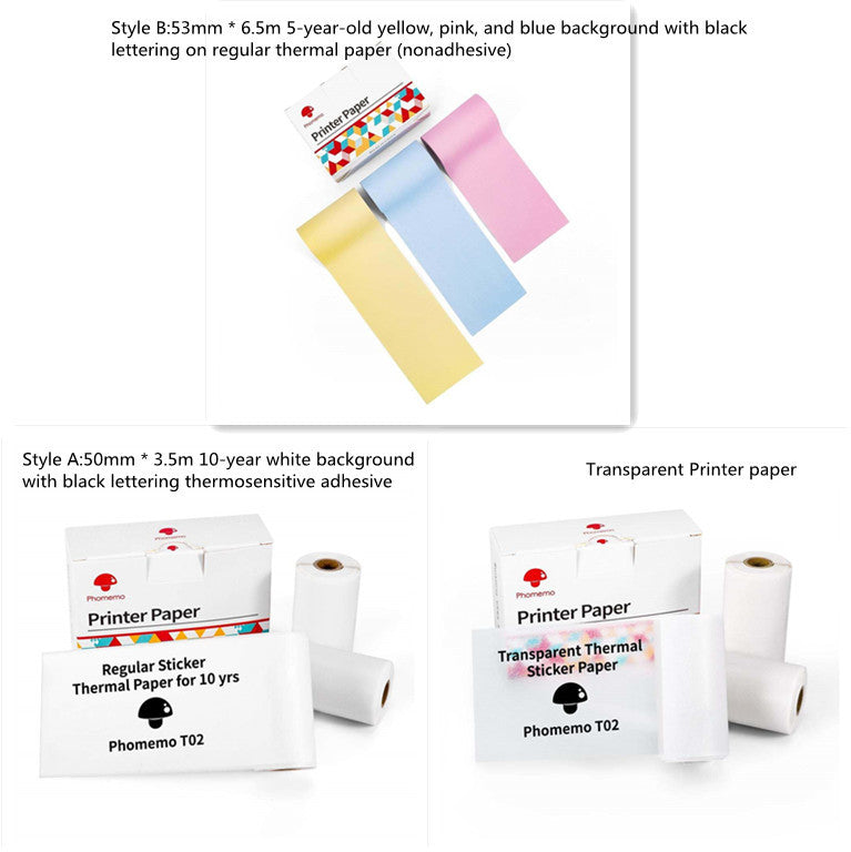 Portable Mini Thermal Label Printer Home Photo Printer Bluetooth-compatible Mini