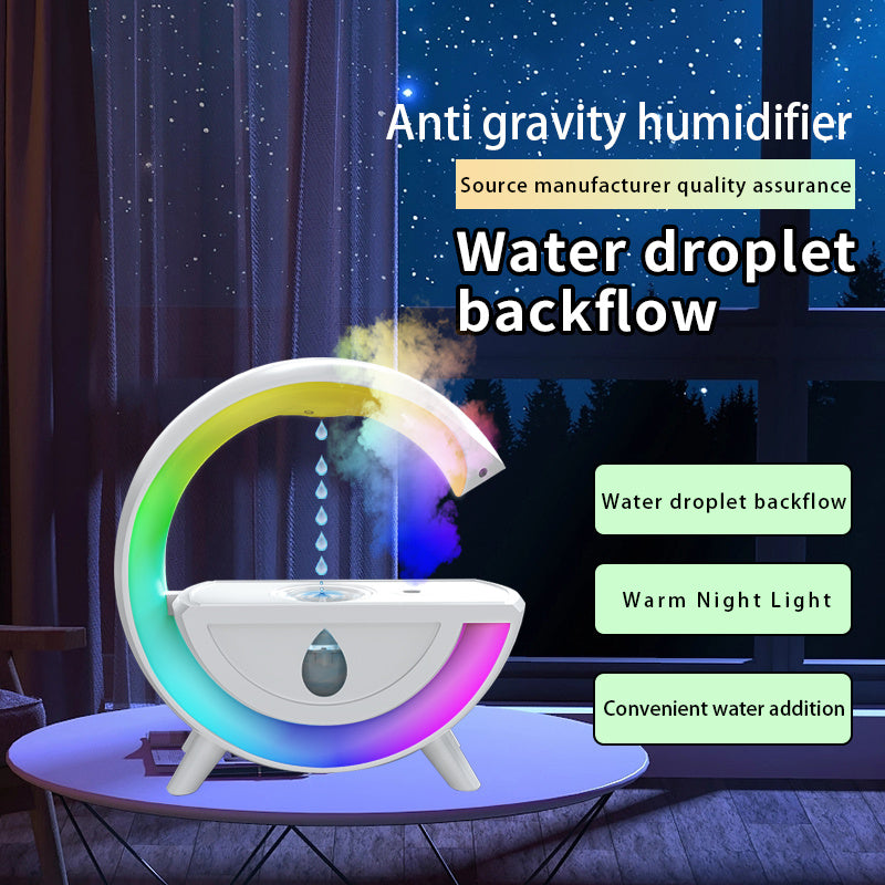 Anti-gravity Humidifier Water Drop RGB Desk LED Night Light