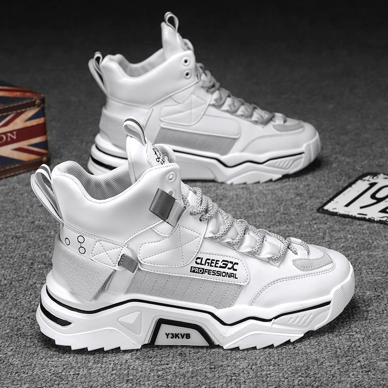 High-top Shoes Fashion Men's Sports And Leisure Color Matching High-top Shoes