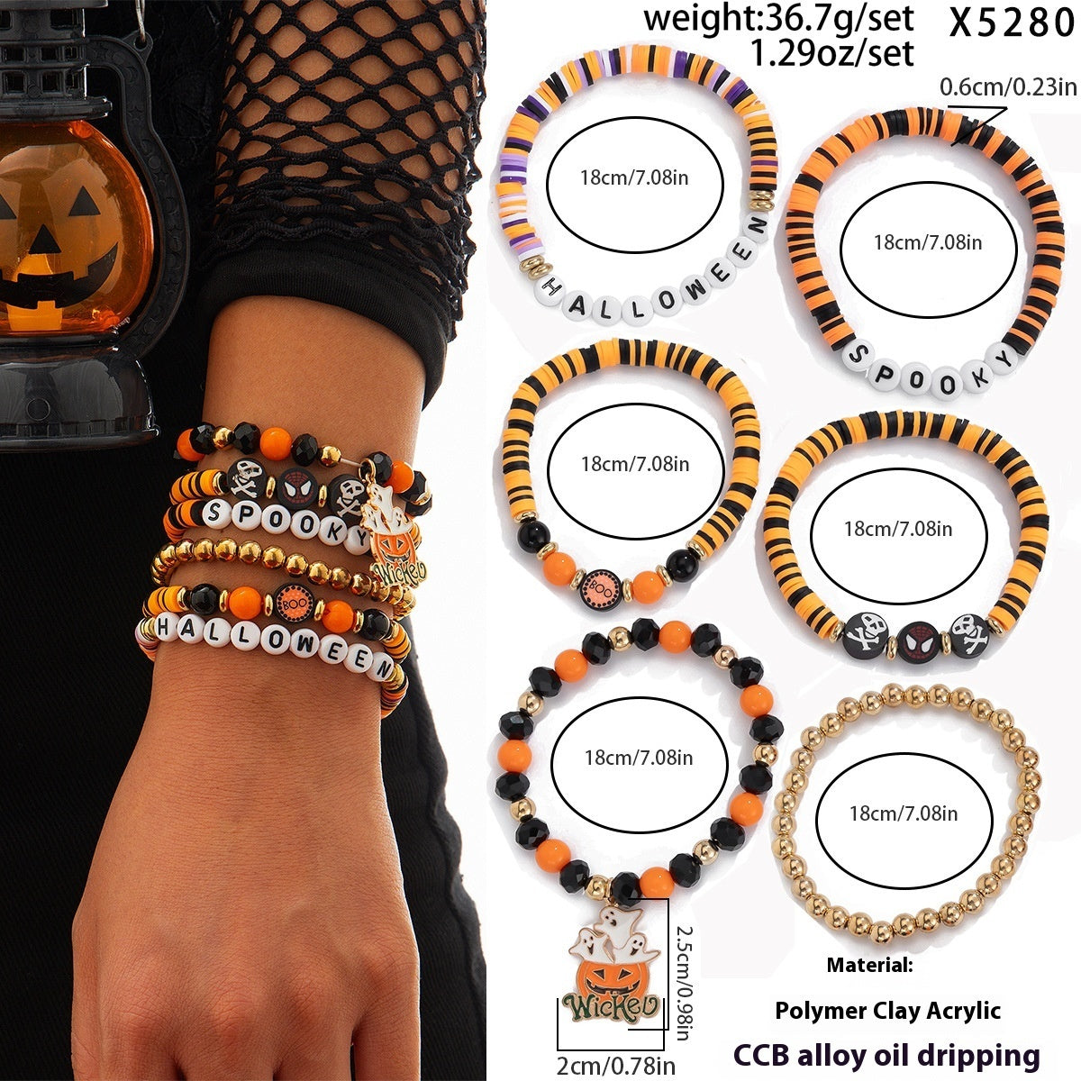 Pumpkin Bracelet Suit European And American Halloween New Skull Pumpkin Bracelet Suit