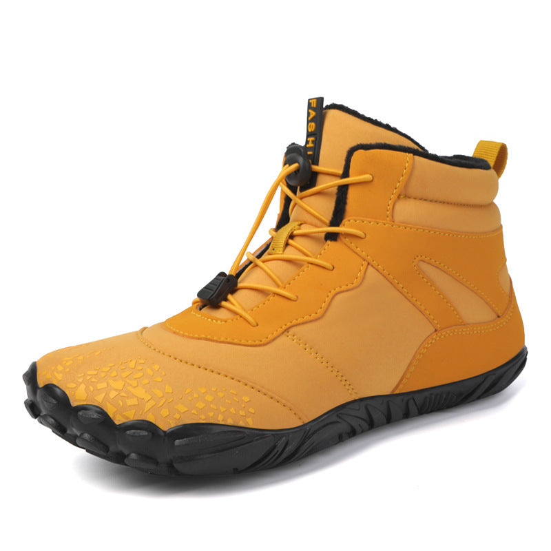 Waterproof Boots Winter Fleece-lined Waterproof Cotton-padded Shoes Five-finger Snow Boots