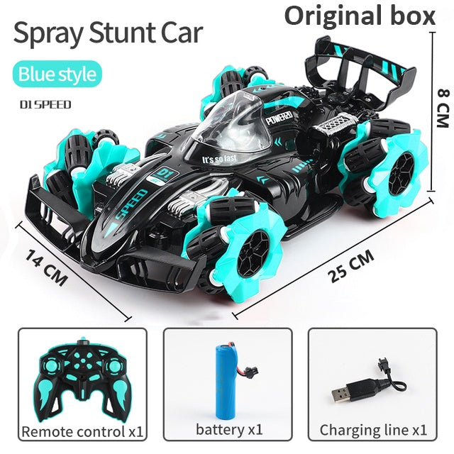 Stunt RC Car Toy 4WD Horizontal Drift Spray Stunt RC Car Toy