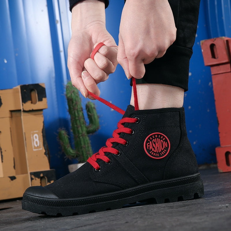 Shoes Student Sneakers Canvas Casual Shoes Student Sneakers All-match Fashion Hip Hop High Cut Hiking Shoes