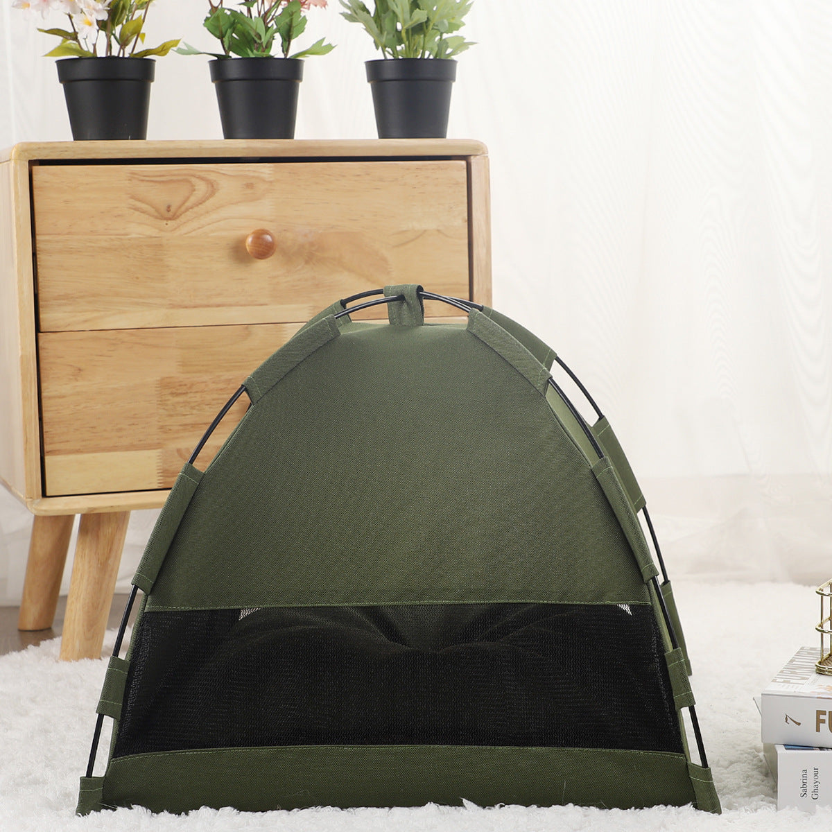 Cat Tent Cooling Mat Dog House Pet Sofa Camping Dog Bed With Cushion For Dog Kennel Indoor Cat Nest Cat Bed Pets Products - sumet.shop