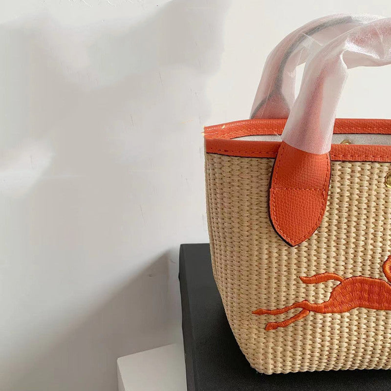 Shoulder Messenger Bag Women's New Style Straw Woven Shoulder Messenger Bag