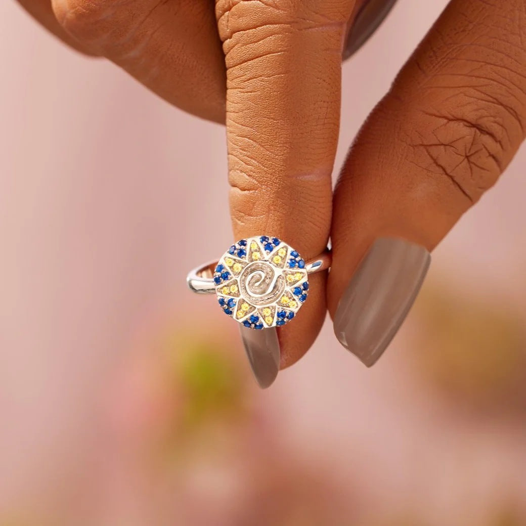 Forefinger Ring S925 Sterling Silver Bright Sunshine Simple Forefinger Ring