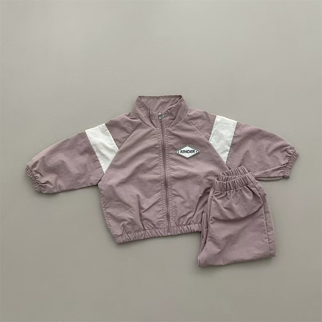 Sport Suit Cardigan Suit Stand Collar Long-sleeve Zipper Suit