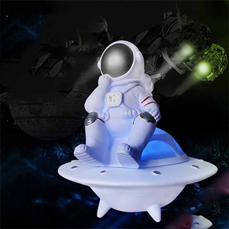 Wireless Bluetooth Moon Light UFO Astronaut Luminous Wireless Bluetooth TWS Speakers Creative Birthday Gift Decoration Loudspeaker Support TF FM