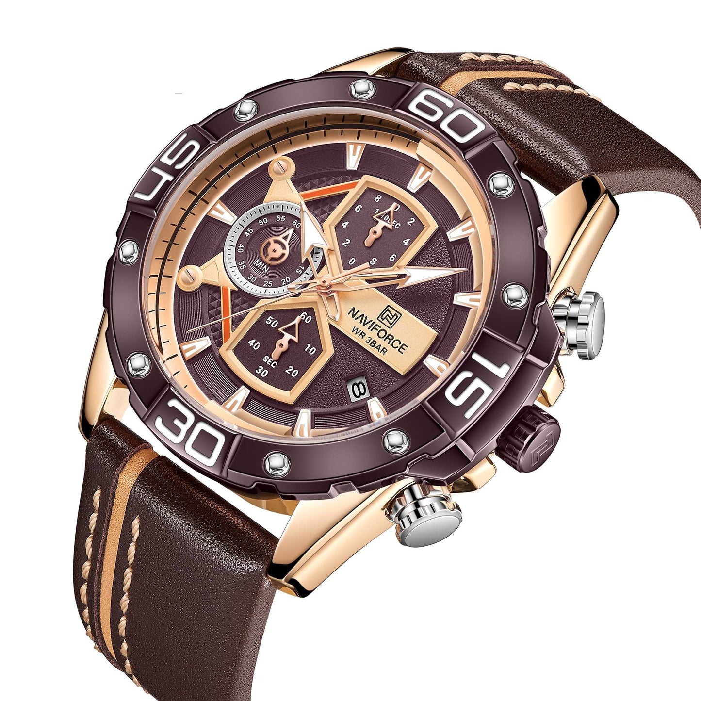 Fashion Skeleton Three-eye Personality Waterproof Watch For Men - sumet.shop
