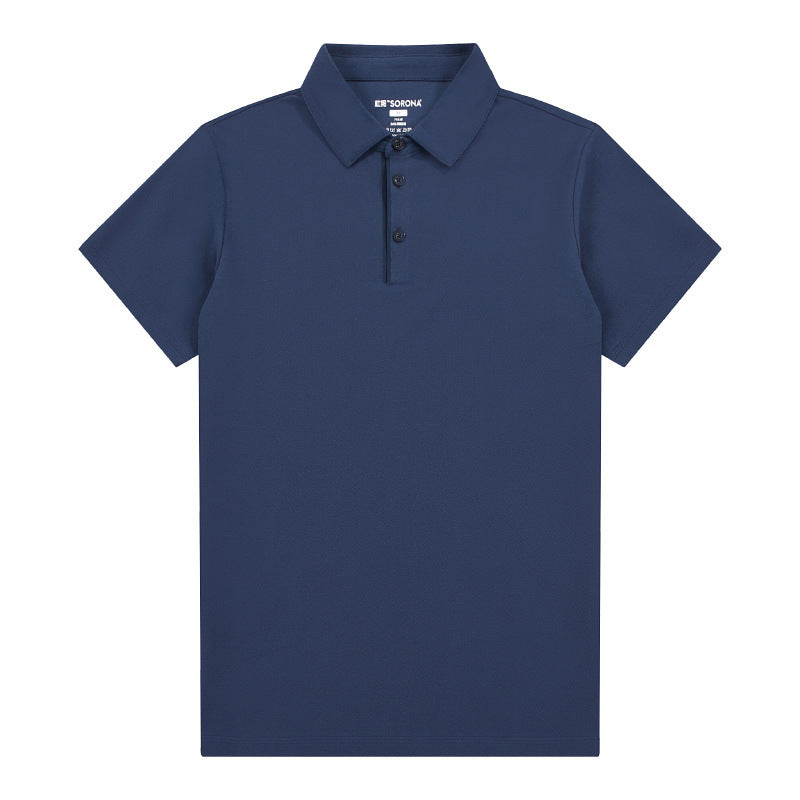 Seamless Adhesive Lapel Pure Color Simple Casual Short-sleeved T-shirt - sumet.shop