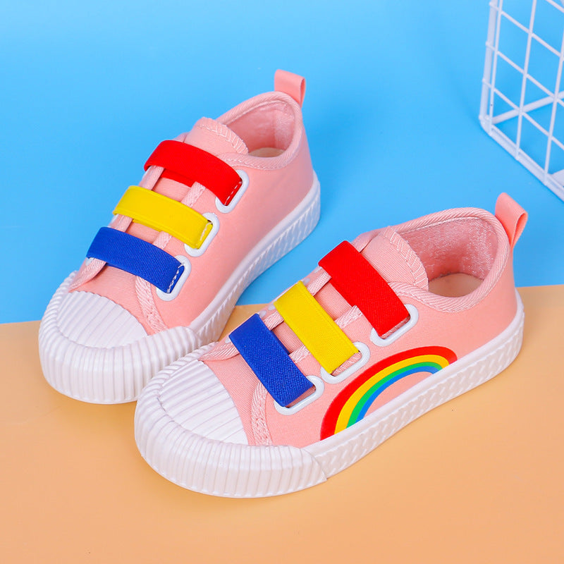 Boys And Girls Sneakers Spring Rainbow Boys And Girls Sneakers Canvas Shoes