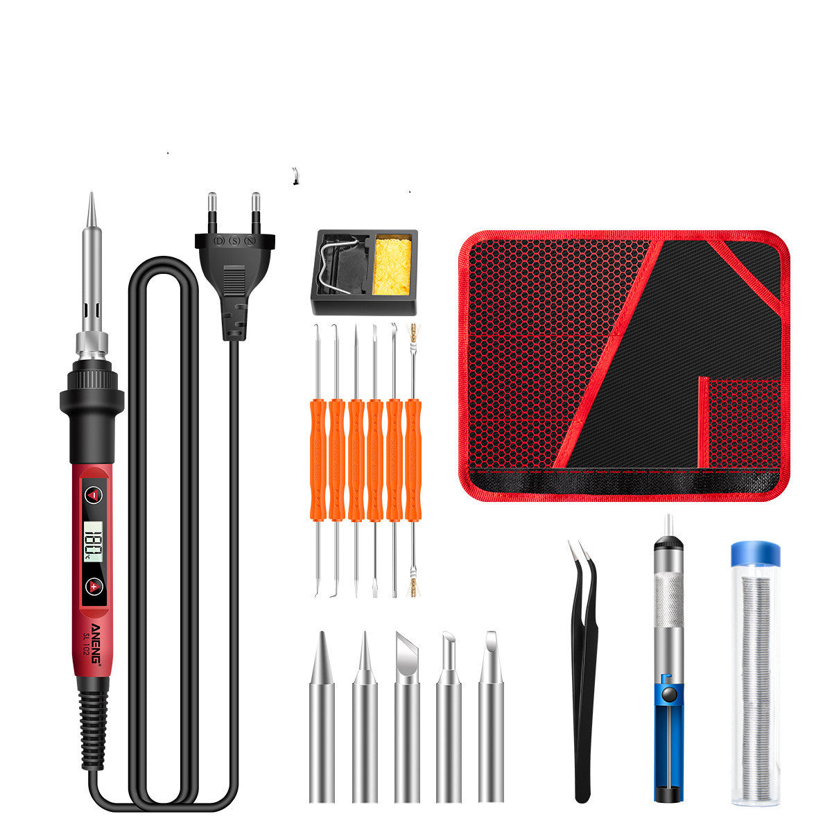 Constant Temperature Electric Soldering Iron Set Adjustable Temperature 60W Digital Display Internal Heat Welding - sumet.shop
