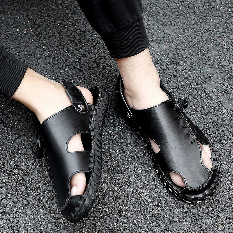 Men's Leather Sandals Casual And Fashionable Outdoor
