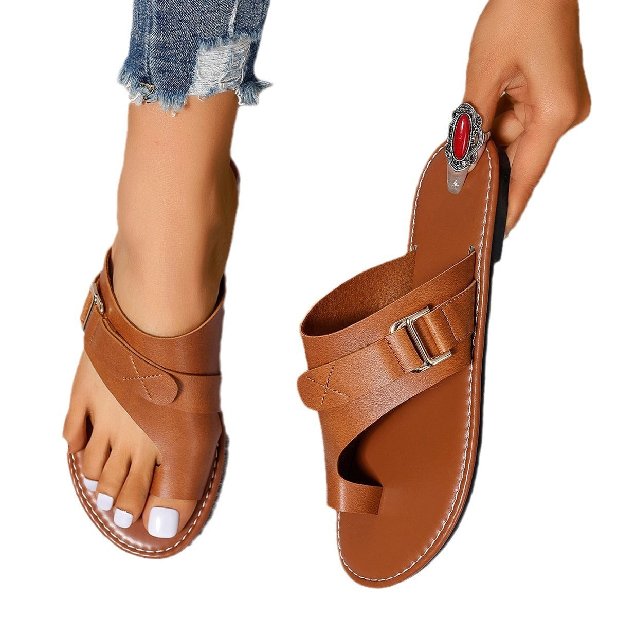 Flat Women's Sandals Breathable Lightweight Beach Women's Sandals Shoes