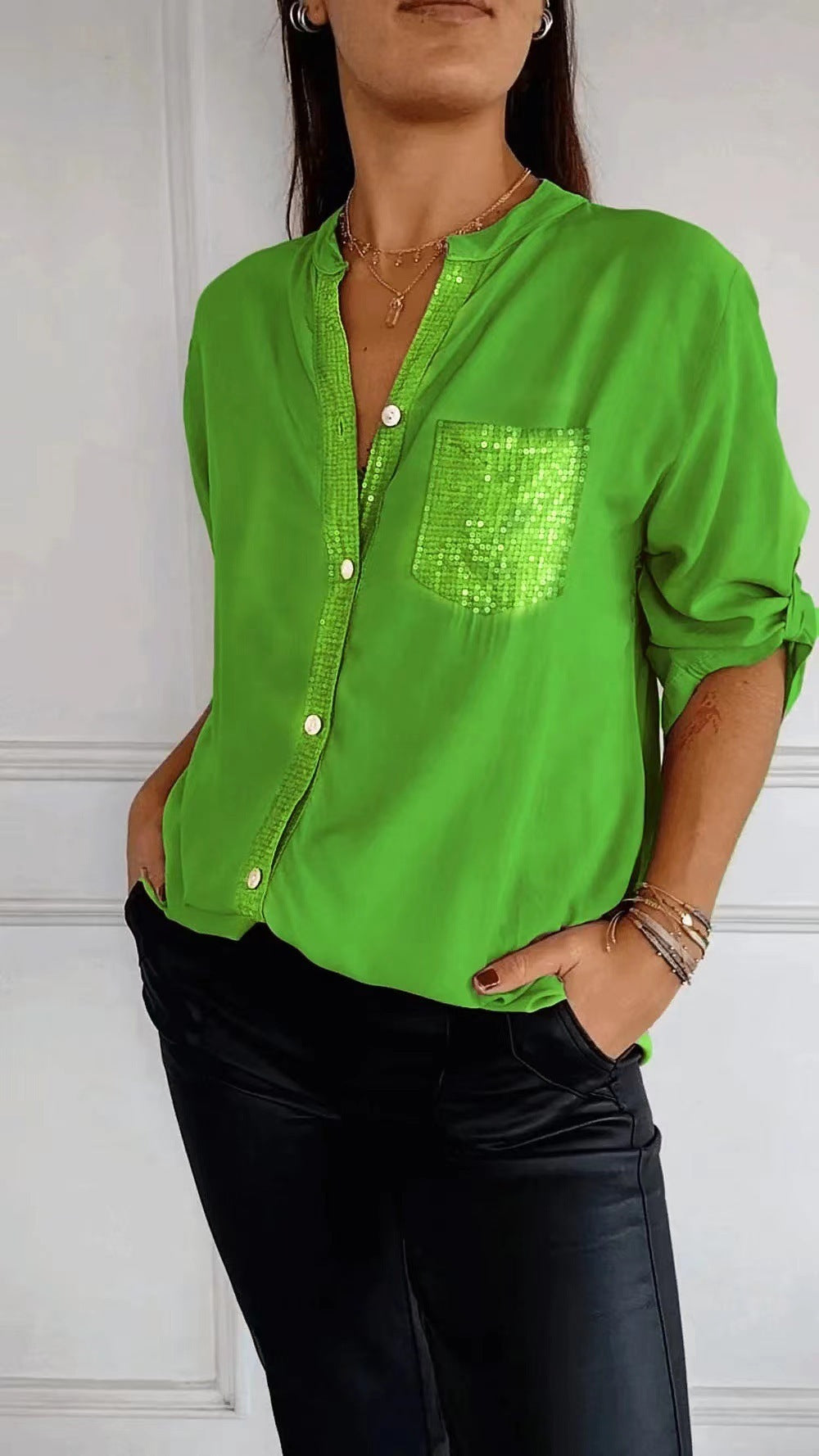 Long-sleeve Casual Shirt Commute Style Women's Summer Long-sleeve Casual Fashion Shirt