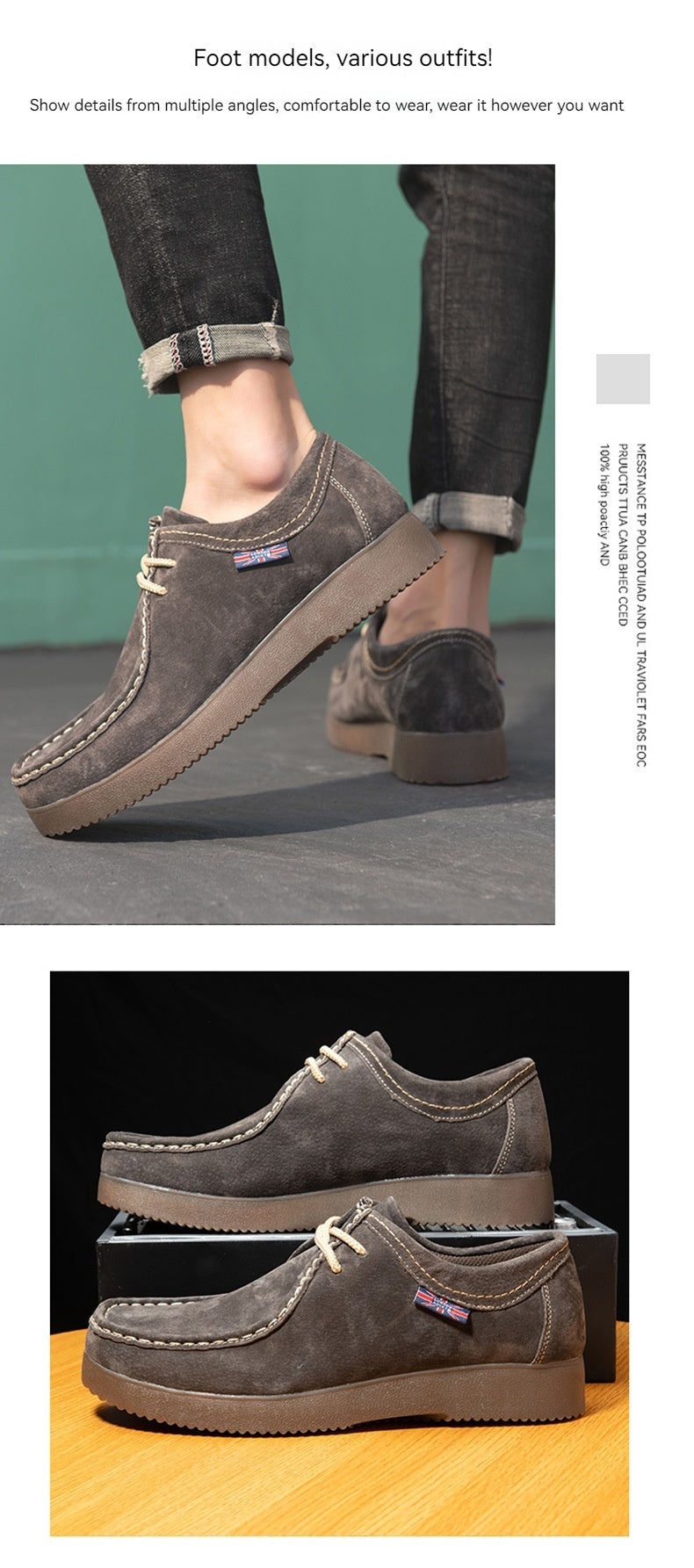 Leather Sneakers Men New Casual Korean Style Trendy All-matching British Style Leather Sneakers Men