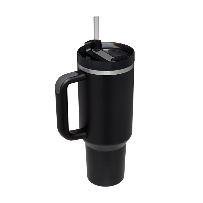 Vacuum Coffee Cup 40 Oz Tumbler With Handle Straw Insulated, Stainless Steel Spill Proof Vacuum Coffee Cup Tumbler With Lid Tapered Mug Gifts For Valentine Lover Suitable For Car Gym Office Travel