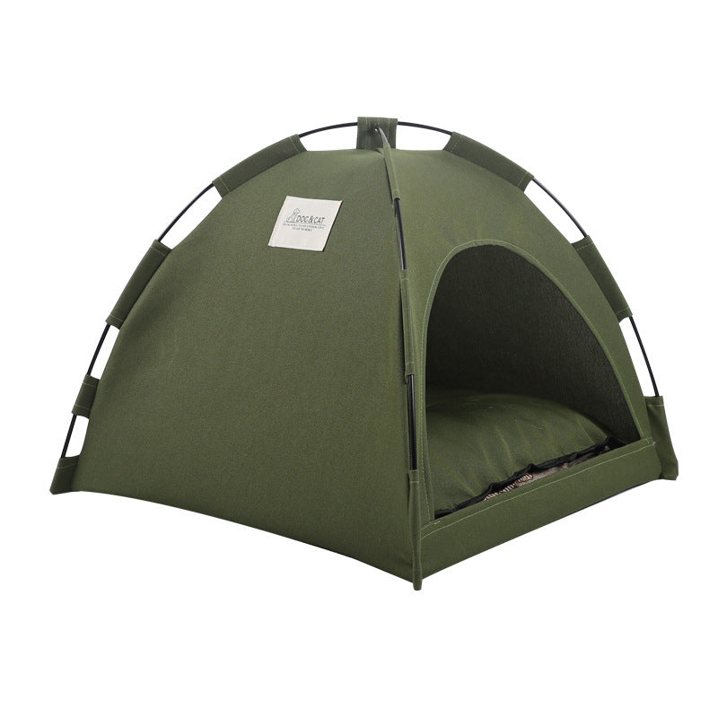 Cat Tent Cooling Mat Dog House Pet Sofa Camping Dog Bed With Cushion For Dog Kennel Indoor Cat Nest Cat Bed Pets Products - sumet.shop