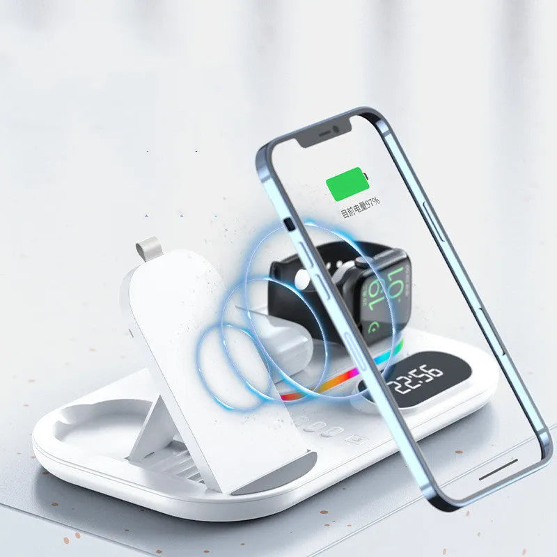 Suitable For Wireless Charger Three-in-one Mobile Phone Creative Desktop Bracket