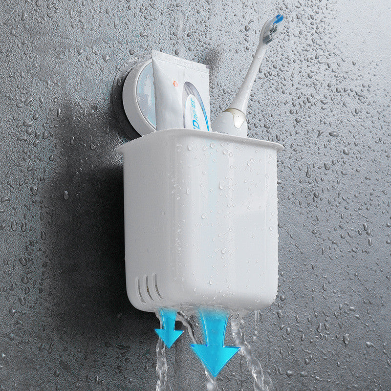 Wall Mounted Non Marking Hole Free Toothbrush Holder