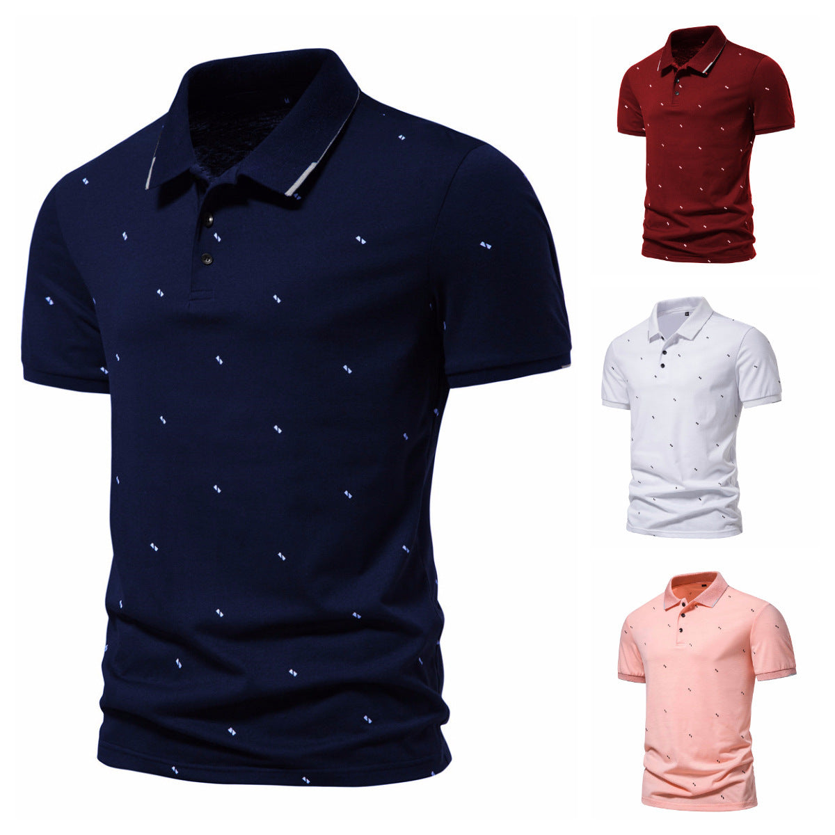 Men's Short Sleeve Fashion Printed Polo Shirt - sumet.shop