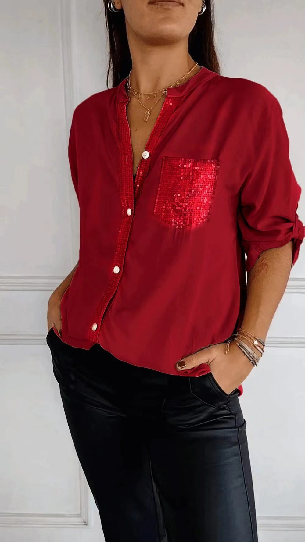 Long-sleeve Casual Shirt Commute Style Women's Summer Long-sleeve Casual Fashion Shirt
