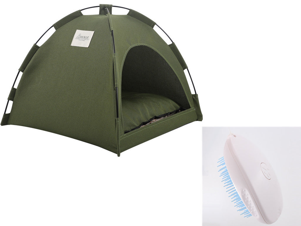 Cat Tent Cooling Mat Dog House Pet Sofa Camping Dog Bed With Cushion For Dog Kennel Indoor Cat Nest Cat Bed Pets Products - sumet.shop