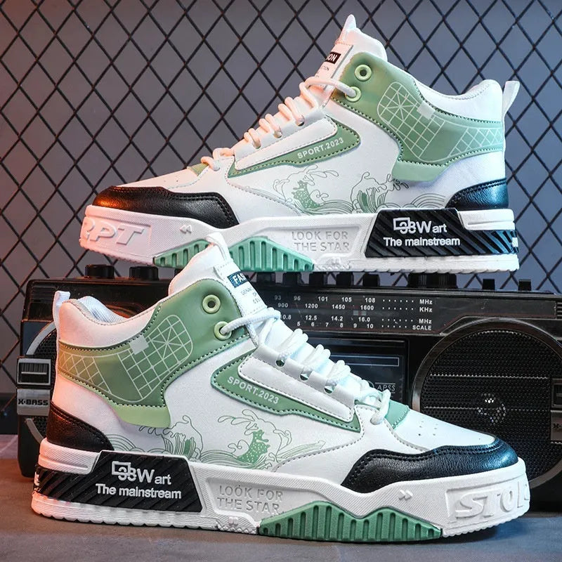 Men's Sneaker Shoes Increased Easy Wear Borad Shoe Summer Casual Sports High-top Trendy Shoes