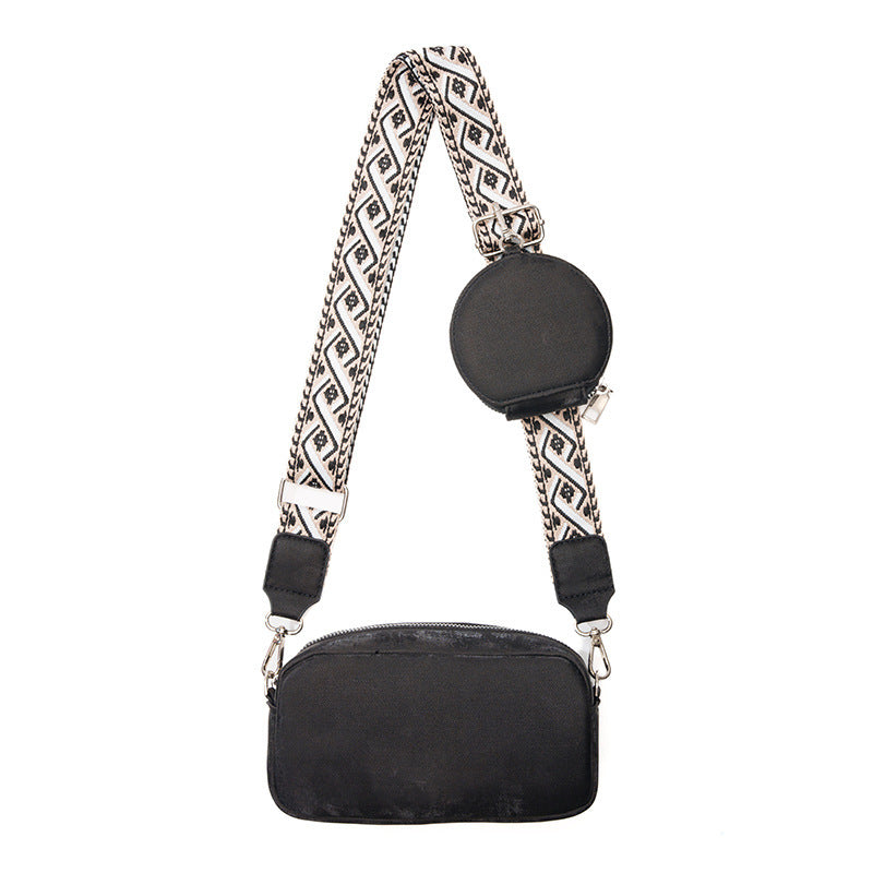 Shoulder Strap Bag Candy Color Women's Shoulder Messenger Bag Wide Shoulder Strap Mother Bag