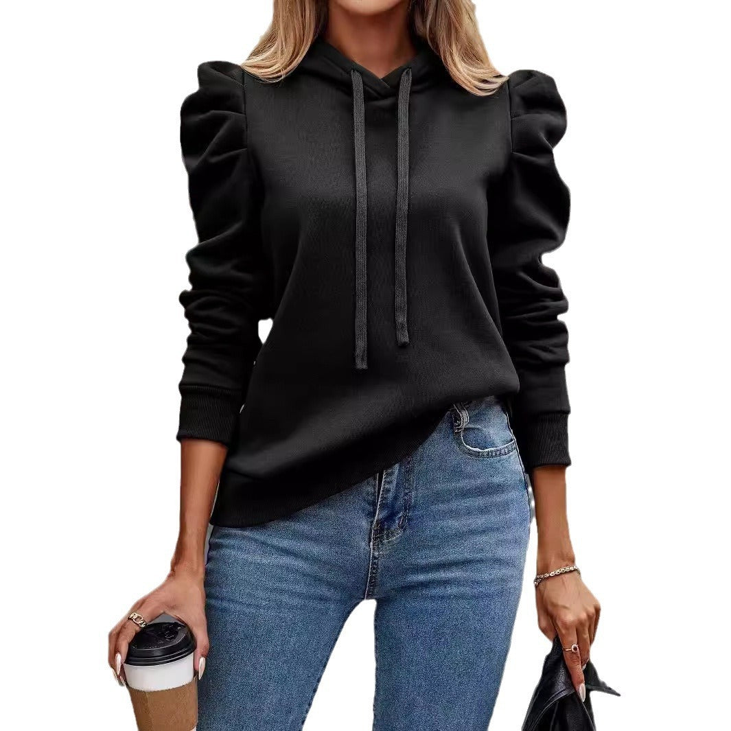 Women's Top Sweater Solid Color Long-sleeved Casual Women's Top Sweater