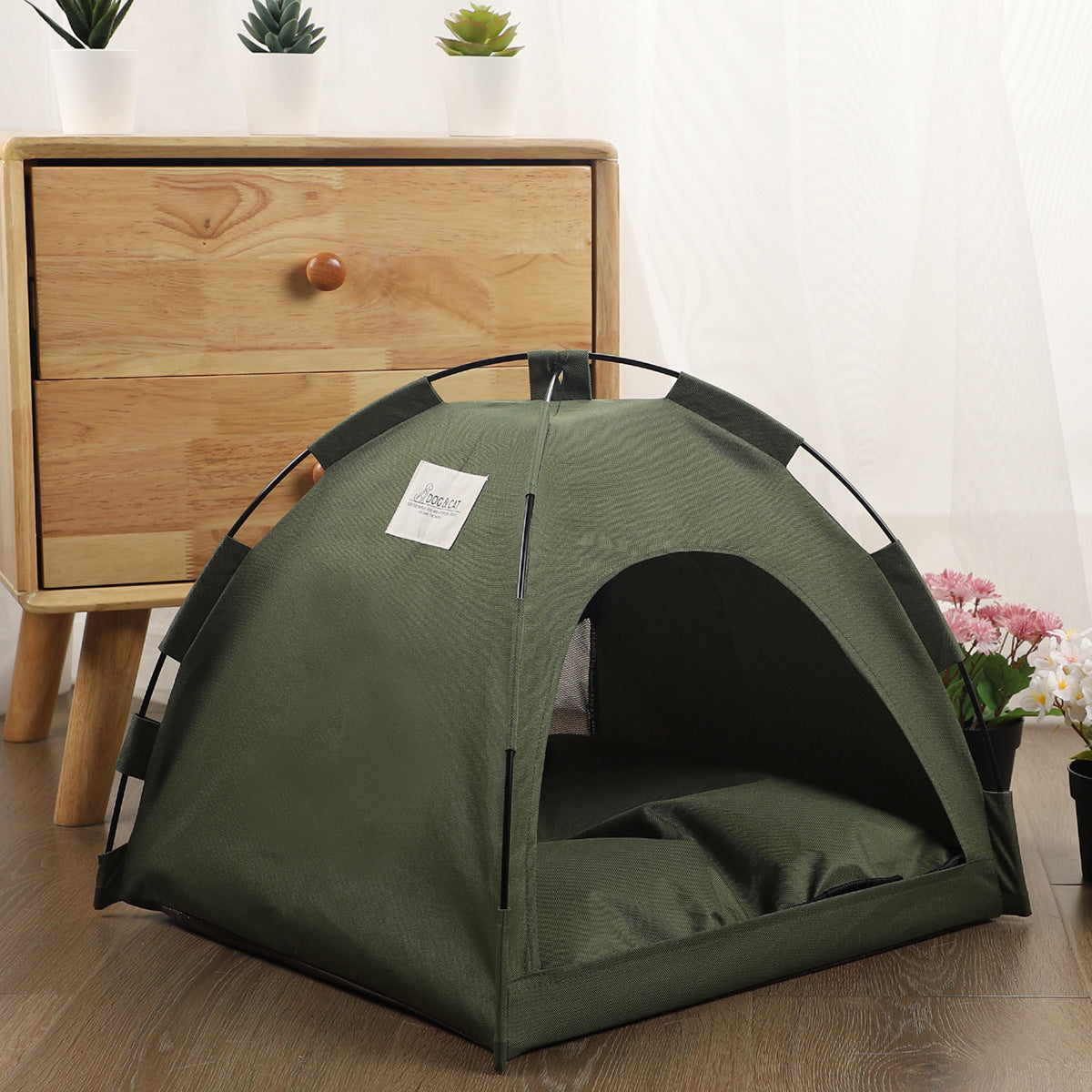 Cat Tent Cooling Mat Dog House Pet Sofa Camping Dog Bed With Cushion For Dog Kennel Indoor Cat Nest Cat Bed Pets Products - sumet.shop