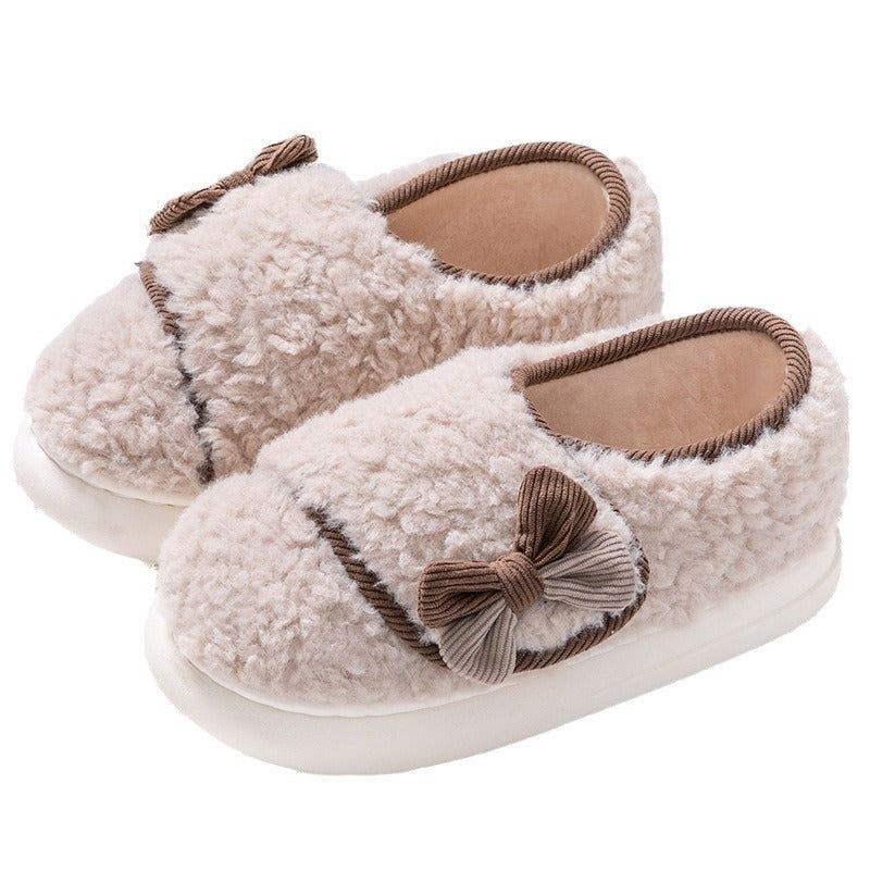 Slippers Female Indoor Home Warm Non-slip Fluffy Slippers Female