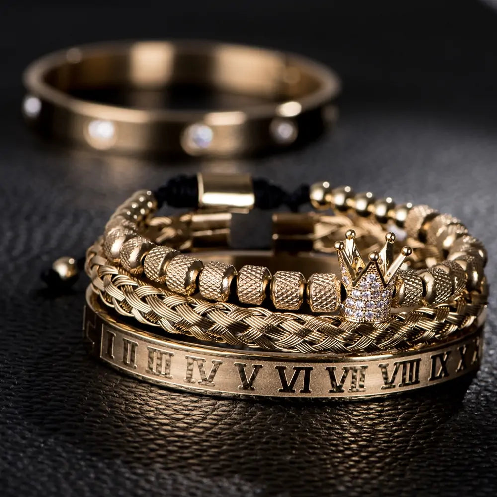 Bracelets Stainless Steel Roman Royal Charm Men Bracelets Stainless Steel - sumet.shop