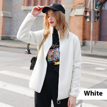 New Autumn And Winter Imitation Lamb Wool Polar Fleece Short Coat