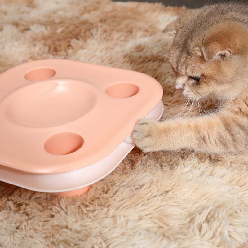 Cat Food Bowl  Multifunctional Cat Food Bowl Kitten Track Toy